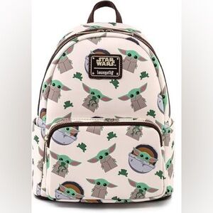 Women’s Loungefly Star Wars The Mandalorian Baby Yoda Grogu AOP Mini Backpack